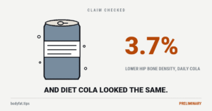 Cartoon drinks can with a ring pull and condensation, beside the figure 3.7 percent